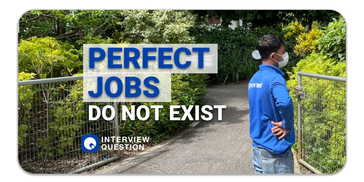 Perfect jobs never exist because the best job is not to need one
